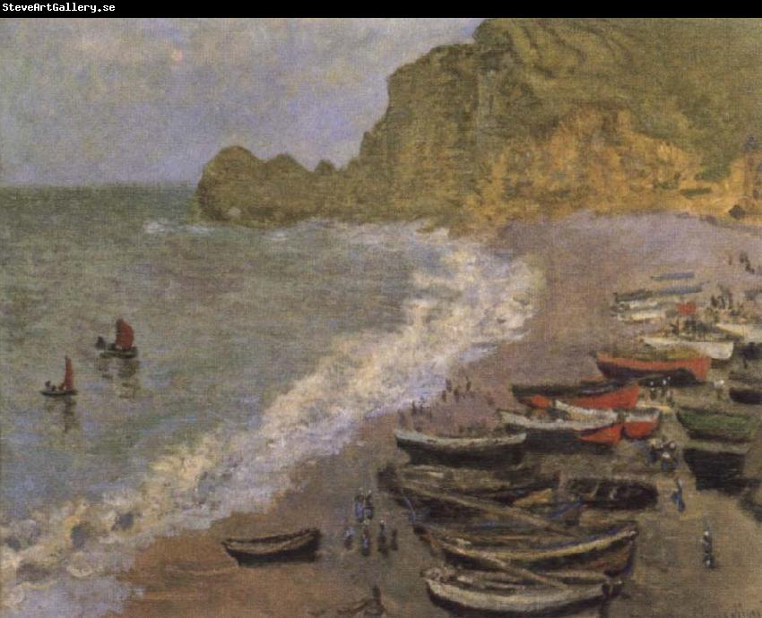 Claude Monet The Beach at Etretat